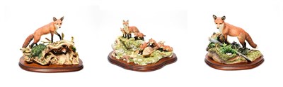 Lot 58 - Border Fine Arts Fox Models Comprising: 'Spring Show', model No. B0796 by Ray Ayres, limited...