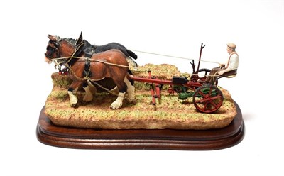 Lot 71 - Border Fine Arts 'Hay Cutting Starts Today' (Gold Edition), model No. B0405 by Ray Ayres,...