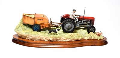 Lot 73 - Border Fine Arts 'Hay Turning' (Massey Ferguson Tractor and Wuffler), model No. JH110 by Ray Ayres