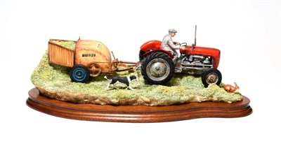 Lot 74 - Border Fine Arts 'Hay Turning' (Massey Ferguson Tractor and Wuffler), model No. JH110 by Ray Ayres