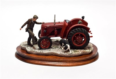 Lot 85 - Border Fine Arts 'Kick Start' (David Brown Cropmaster Tractor, Farmer and Collie), model No....