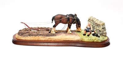 Lot 110 - Border Fine Arts 'Ploughman's Lunch' (Shire, Farmer and Collie), model No. B0090B by Anne Wall,...