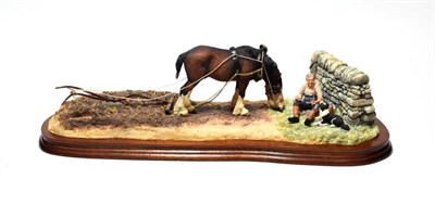 Lot 111 - Border Fine Arts 'Ploughman's Lunch' (Shire, Farmer and Collie), model No. B0090B by Anne Wall,...