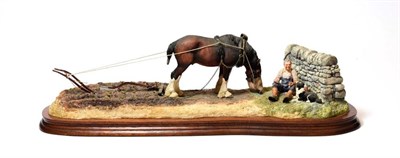 Lot 112 - Border Fine Arts 'Ploughman's Lunch' (Shire, Farmer and Collie), model No. B0090B by Anne Wall,...