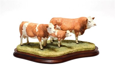 Lot 120 - Border Fine Arts 'Simmental Family Group', model No. B0401 by Kirsty Armstrong, limited edition...