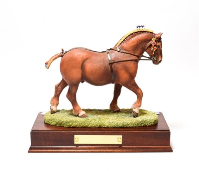 Lot 134 - Border Fine Arts 'Suffolk Punch Stallion' (Gold Edition), model No. B0042 by Anne Wall, limited...