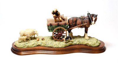 Lot 135 - Border Fine Arts 'Supplementary Feeding' (Tip Cart), model No. JH57 by Anne Butler, limited edition