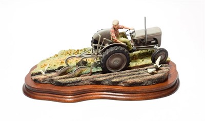 Lot 145 - Border Fine Arts 'The Fergie' (Tractor Ploughing), model No. JH64 by Ray Ayres, limited edition...
