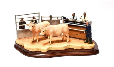 Lot 157 - Border Fine Arts 'Under the Hammer' (Charolais Cross), model No. B0666B by Kirsty Armstrong,...
