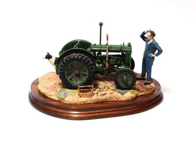Lot 171 - Border Fine Arts 'Won't Start' (Tractor, Farmer and Collie), model No. B0299 by Ray Ayres, on...