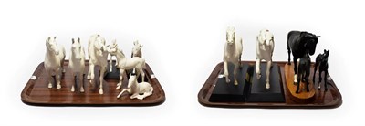 Lot 214 - Beswick Horses and Foals Including: Black Beauty & Foal, model No. 2536; Spirit of Fire, model...