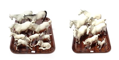 Lot 215 - Beswick Horses and Foals Including: Foal (Lying), model No. 915; Horse (Head Tucked, Leg Up), model