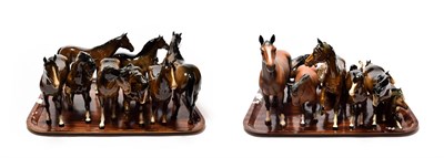 Lot 217 - Beswick Horses and Foals Including: Quarter Horse, model No. 2186; Welsh Cob, model No. 1793;...