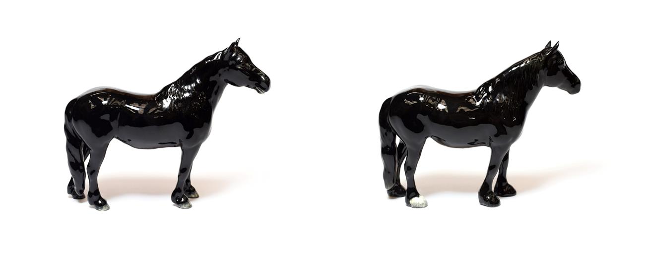 Lot 220 - Beswick Horses Comprising: Fell Pony ''Dene Dauntless'', model No. 1647 and Dales Pony...