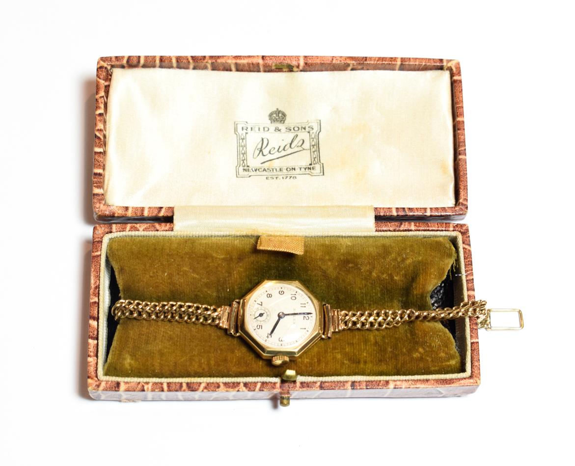 Lot 514 - A lady's 9 carat gold Rolex wristwatch, movement stamped Rolex Prima