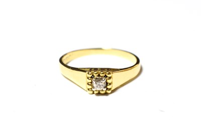 Lot 560 - An 18 carat gold diamond solitaire ring, finger size S