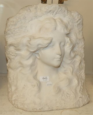 Lot 645 - A marble sculpture of a maiden, inscribed to the lower right corner 'Lenoire'