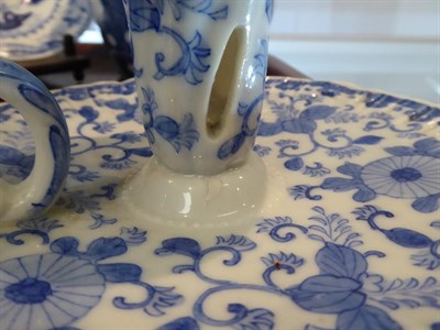 Lot 674 - Four pieces of Chinese blue and white porcelain comprising; plate, ginger jar and cover, bowl...