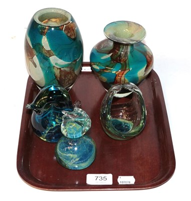 Lot 735 - A tray of Mdina glass