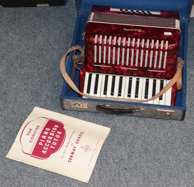 Lot 739 - A cased Galotta piano accordion