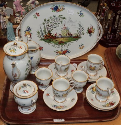 Lot 744 - A 20th century Meissen coffee service (one cup a.f.), with impressed marks