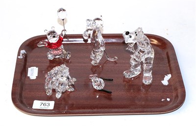 Lot 763 - Swarovski; Winnie the Pooh, Eeyore, Tigger, and Goofy (3)