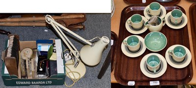 Lot 780 - A Susie Cooper part coffee service, a small group of wristwatches, an anglepoise lamp, silver...