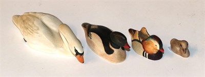 Lot 826 - Four Beswick pottery ducks, including; two approved by Peter Scott ''Geesander'' and ''Mandarin...