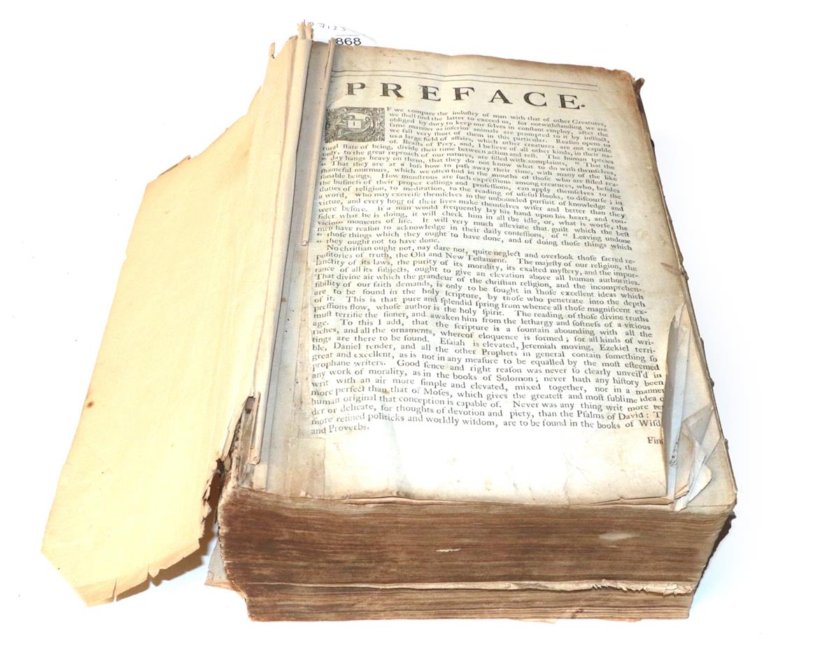 Lot 868 - Holy Bible, Rayner, 1737, large folio bible