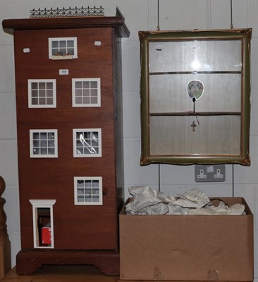 Lot 899 - A tall slender dolls' house together with doll house furniture and accessories and a small...