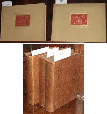 Lot 907 - 'Britannia' by John Ogilby (two volumes); together with three volumes 'Picturesque History of...