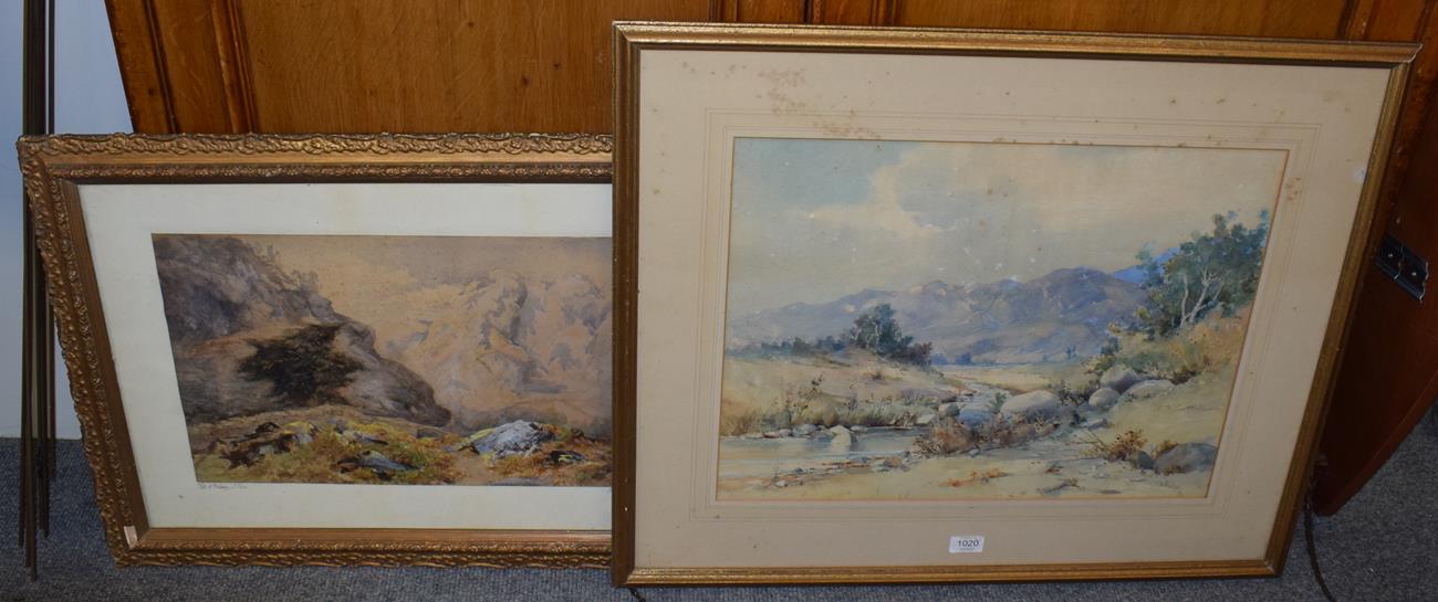 Lot 1020 - Follower of Peter de Wint, Vale of Festiniog, North Wales, watercolour heightened with white,...