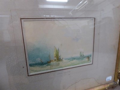 Lot 1056 - Anthony Van Dyke Copley Fielding (1787-1855) Boating scene off Gibraltar, signed watercolour,...