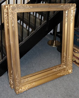 Lot 1081 - A pair of 19th century gilt and gesso frames 120cm by 102cm