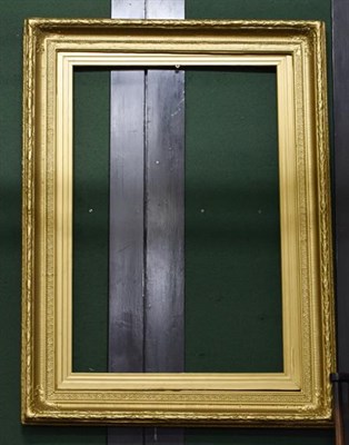 Lot 1089 - A 19th century gilt and gesso frame with Greek key border 120cm by 89cm
