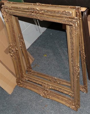 Lot 1091 - Four gilt and gesso picture frames