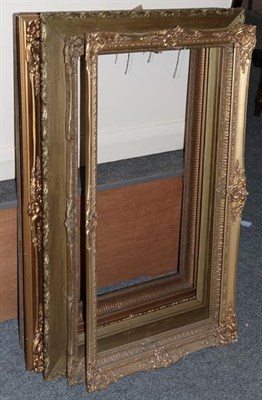 Lot 1092 - Five gilt and gesso picture frames