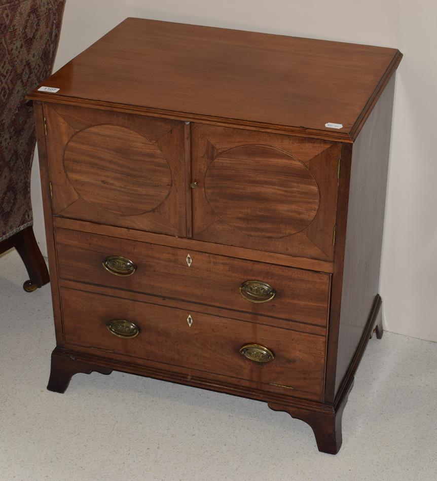 Lot 1107 - A Georgian commode (converted)