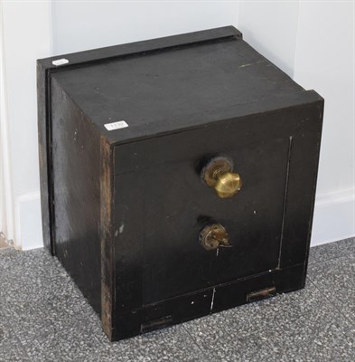 Lot 1132 - A late Victorian safe and key, together with a folding occasional table