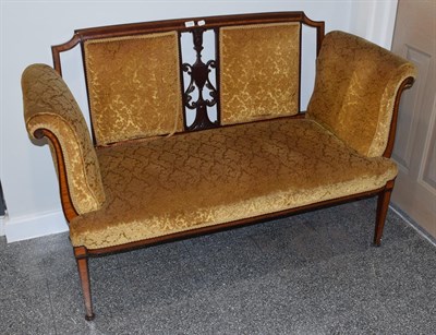 Lot 1152 - An Edwardian inlaid mahogany sofa