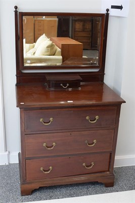 Lot 1163 - An Edwardian inlaid mahogany mirrored dressing chest