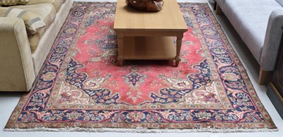 Lot 1167 - Tabriz carpet, the strawberry field with central medallion framed by spandrels and indigo...
