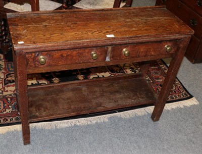 Lot 1173 - A 19th century oak dresser base of small proportions