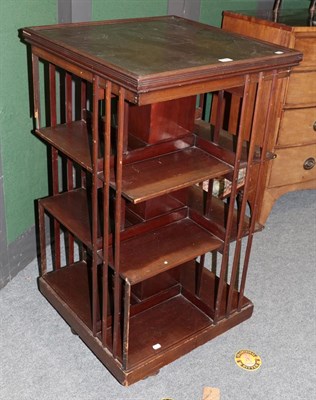 Lot 1200 - An early 20th century mahogany revolving bookcase