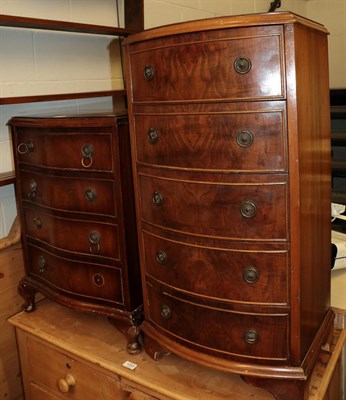 Lot 1264 - Two mahogany reproduction chests of drawers