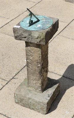 Lot 1281 - A sundial on square section stone