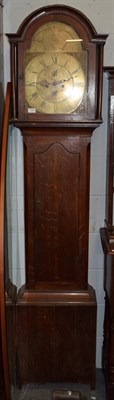 Lot 1308 - ~ An oak eight day long case clock, signed Joseph Gibson, Ecclefechan, 18th century, later case