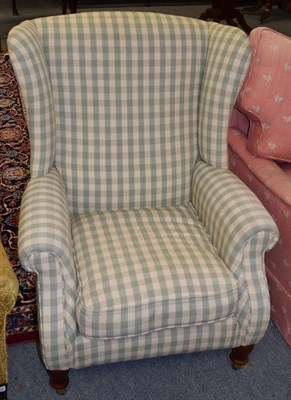 Lot 1322 - A green checkered Parker Knoll chair