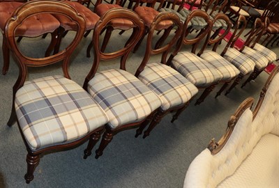 Lot 1338 - A set of eight Victorian mahogany balloon back dining chairs