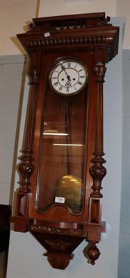 Lot 1360 - A Vienna double weight driven wall clock circa 1890, movement stamped Gustav Becker